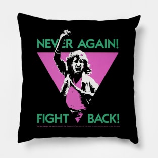 Never Again Gay LGBT Retro Vintage Pillow