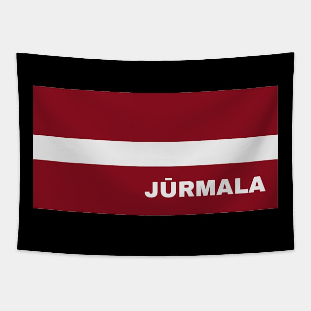 Jūrmala City in Latvian Flag Tapestry by aybe7elf