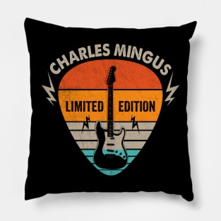 Vintage Charles Mingus Name Guitar Pick Limited Edition Birthday Pillow