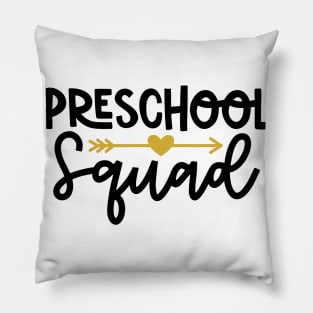 Preschool Squad Funny Back to School Kids Pillow