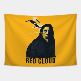 Native American Red Cloud Vector 2 Tapestry