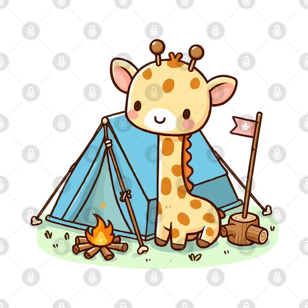 Funny giraffe Camping by fikriamrullah