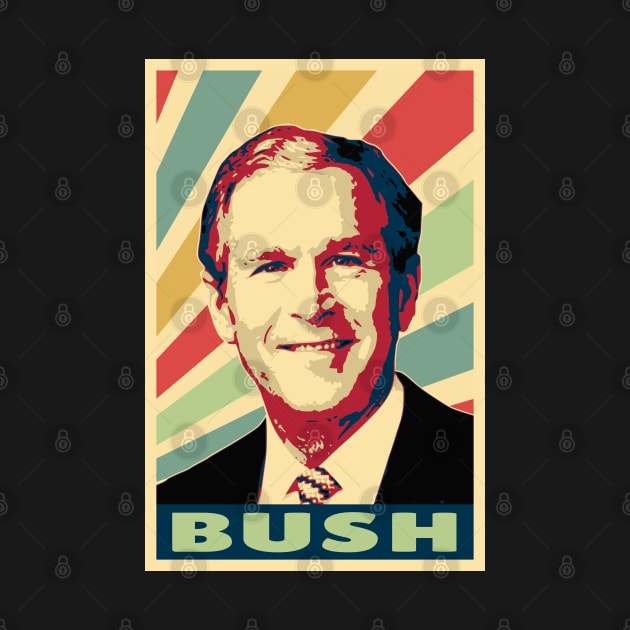 George W. Bush Vintage Colors by Nerd_art