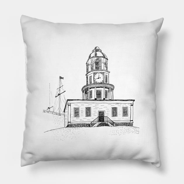 Halifax Town Clock Pillow by marilynllowe