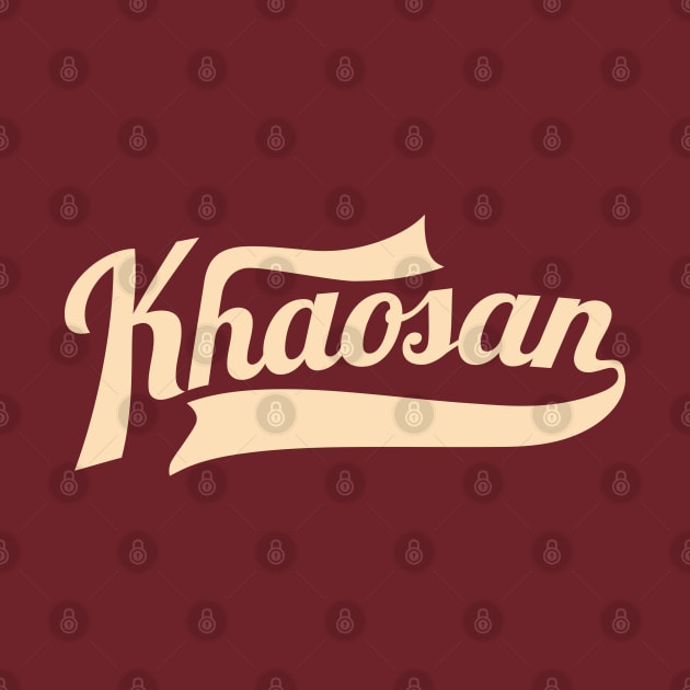 Khaosan Road Bangkok - Backpacker's Paradise | Vintage Lettering Logo by Boogosh