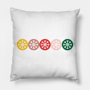 Merry Christmas colorful snowflakes Pillow