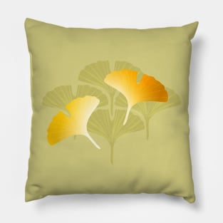 Ginkgo Biloba leaves pattern Pillow