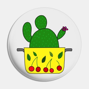 Cute Cactus Design #88: Cherry Cactus Stew Pin
