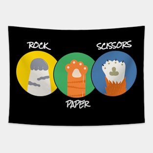 Rock Paper Scissors - Cat Color Tapestry