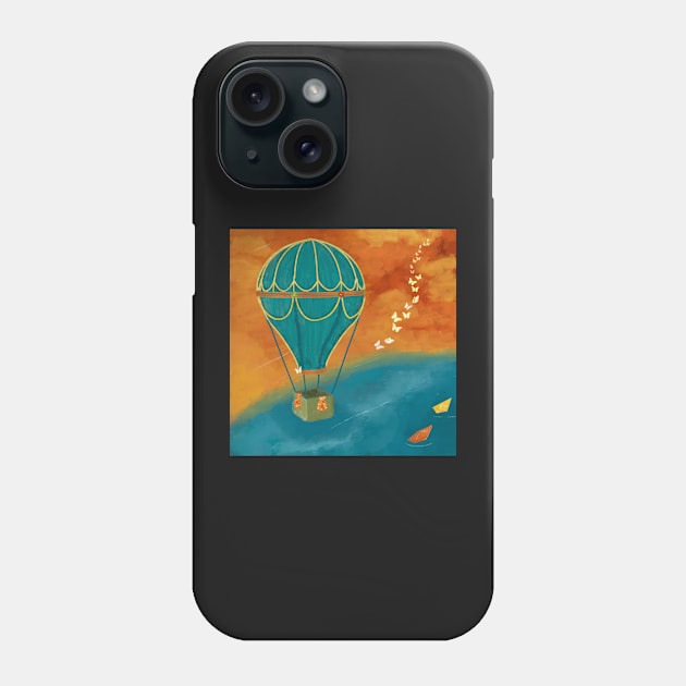 Hot Air Ballon - Never ending journey Phone Case by alea1808