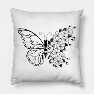 Flower Butterfly with Sakura Pillow