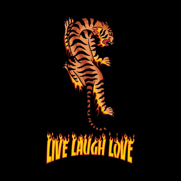 Live Laugh Love Tiger by Lukeh Designs