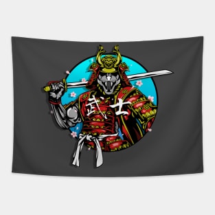 Samurai Cat Tapestry