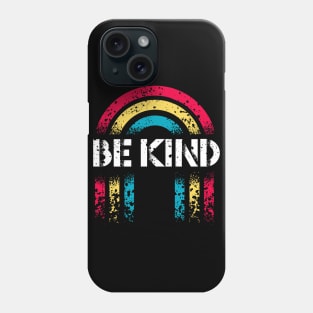 Be Kind Vintage Rainbow Peace Hippie Retro Distressed worn out design Phone Case