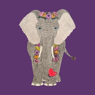 Elephant with Heart T-Shirt