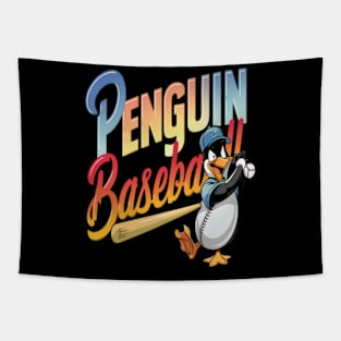 Penguin Baseball Tapestry