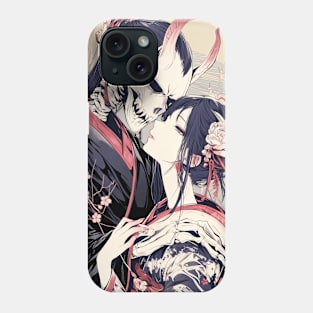 Geisha and skull 8006 Phone Case