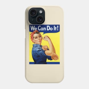 Traditional Restored Rosie The Riveter "We Can Do It" Print Phone Case