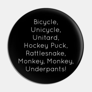 Monkey Monkey Underpants Pin