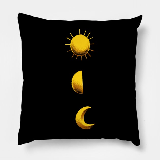 Sun And Moon Pillow by Chris&Cliff