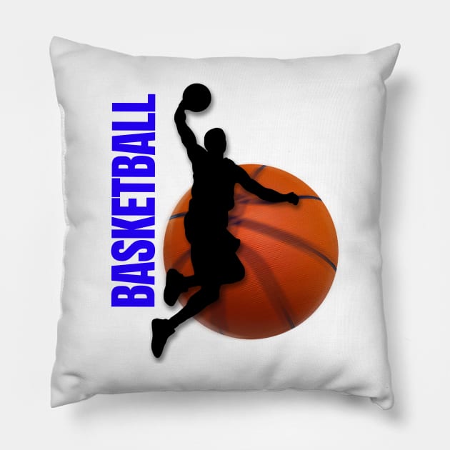 basketball player in the jump Pillow by STARSsoft