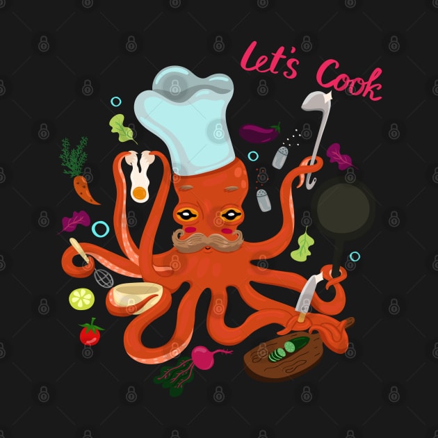 Octopus Let s Cook by Mako Design 