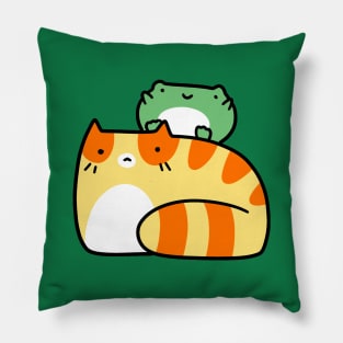 Frog and Tabby Pillow