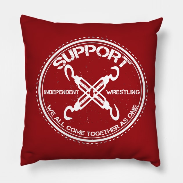 support independent wrestling Pillow by WestGhostDesign707