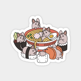 Sphynx Cat Ramen Sushi Magnet