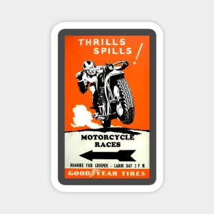 Motorcycle Races Vintage Poster Magnet