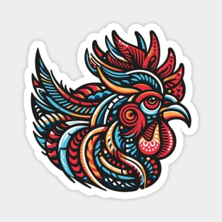 Design of a Huichol style rooster Magnet