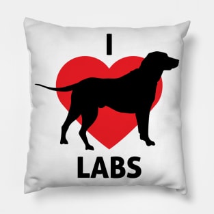 I Love Labradors - Dog Lover Dogs Pillow