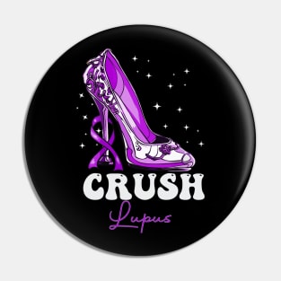 Crush Lupus Warrior Lupus Awareness Month Purple Pin