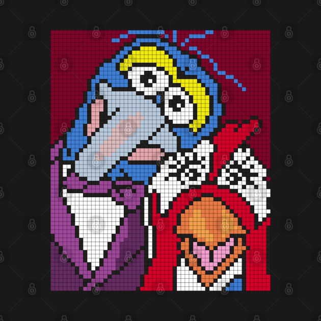 POXELART - Gonzo And Camilla The Chicken From The Muppets by JigongNumpuk