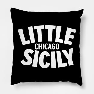 Chicago's Little Sicily Design - Embrace the Sicilian Soul of the Windy City Pillow