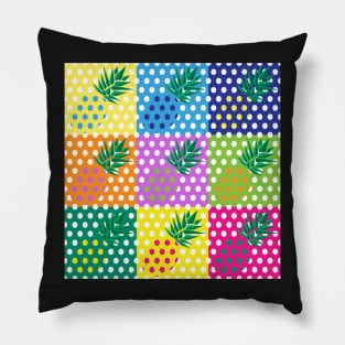 Polka Pineapple Pop Art Pillow