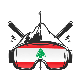 Lebanon Ski Holiday Retro Skiing Goggles T-Shirt