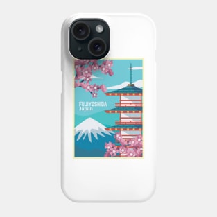 Mount Fuji, Japan - Vintage Travel Poster Phone Case