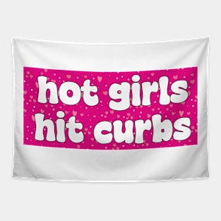 Hot Girls Hit Curbs Bumper Stickers Tapestry