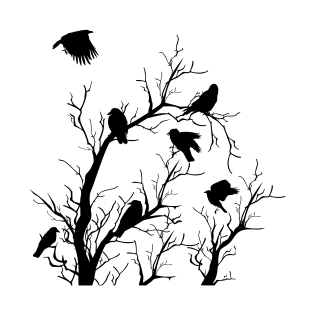 Crows in Tree Tops by SWON Design