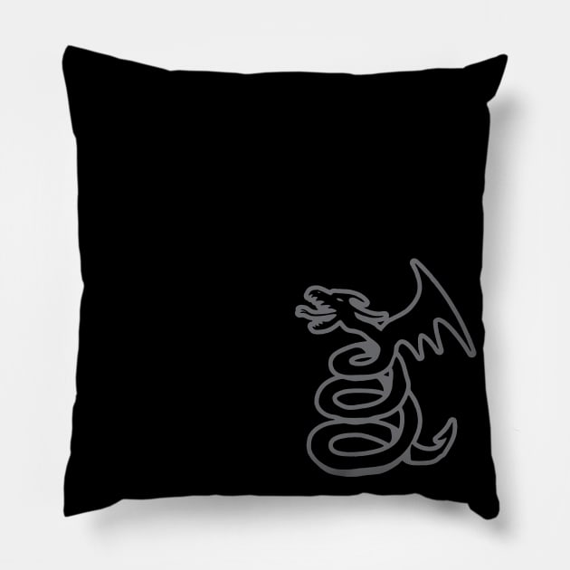 The Black Album Dragon Pillow by DnlDesigns