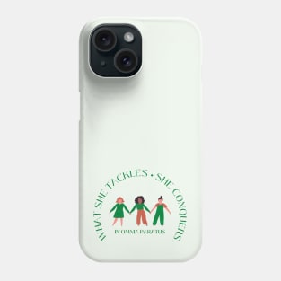 What she tackles, she conquers. In Omnia Paratus - fundraiser Phone Case