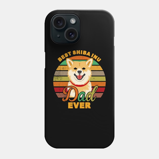 Best Shiba Inu Dad Ever Phone Case by franzaled