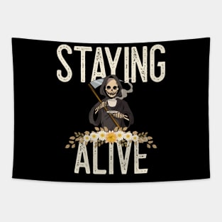 Staying Alive Coffee Tapestry