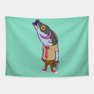 Carl the Salmon Man Tapestry