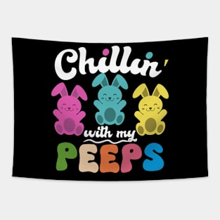 Chillin' With My Peeps Funny Easter Tapestry