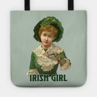 Irish Girl / Vintage Style Illustration Design Tote