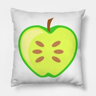 Green Apple Fruit Halved Pillow