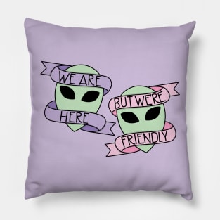 Friendly Aliens Pillow