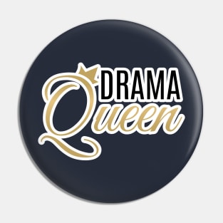 Drama Queen Text Design Pin